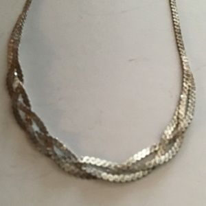 17” STERLING BRAIDED FLAT CHAIN NECKLACE